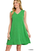 Raised Rib Sleeveless Mini Dress