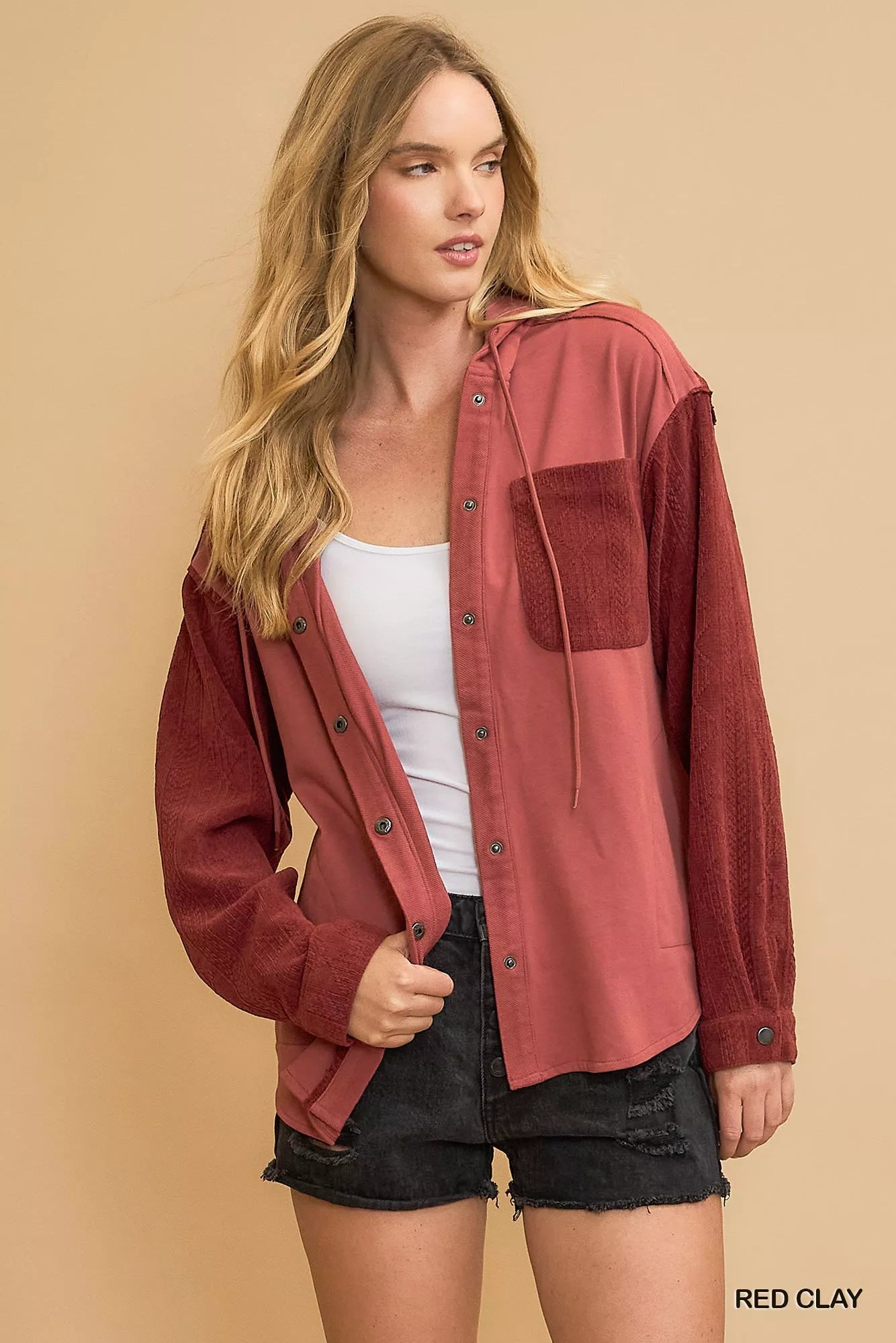 Washed French Terry Shacket
