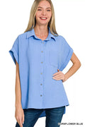 Woven Airflow Button Down Shirt