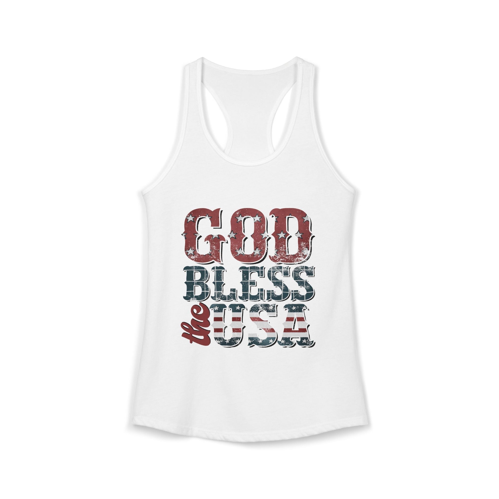 God Bless the USA Racerback Tank Top