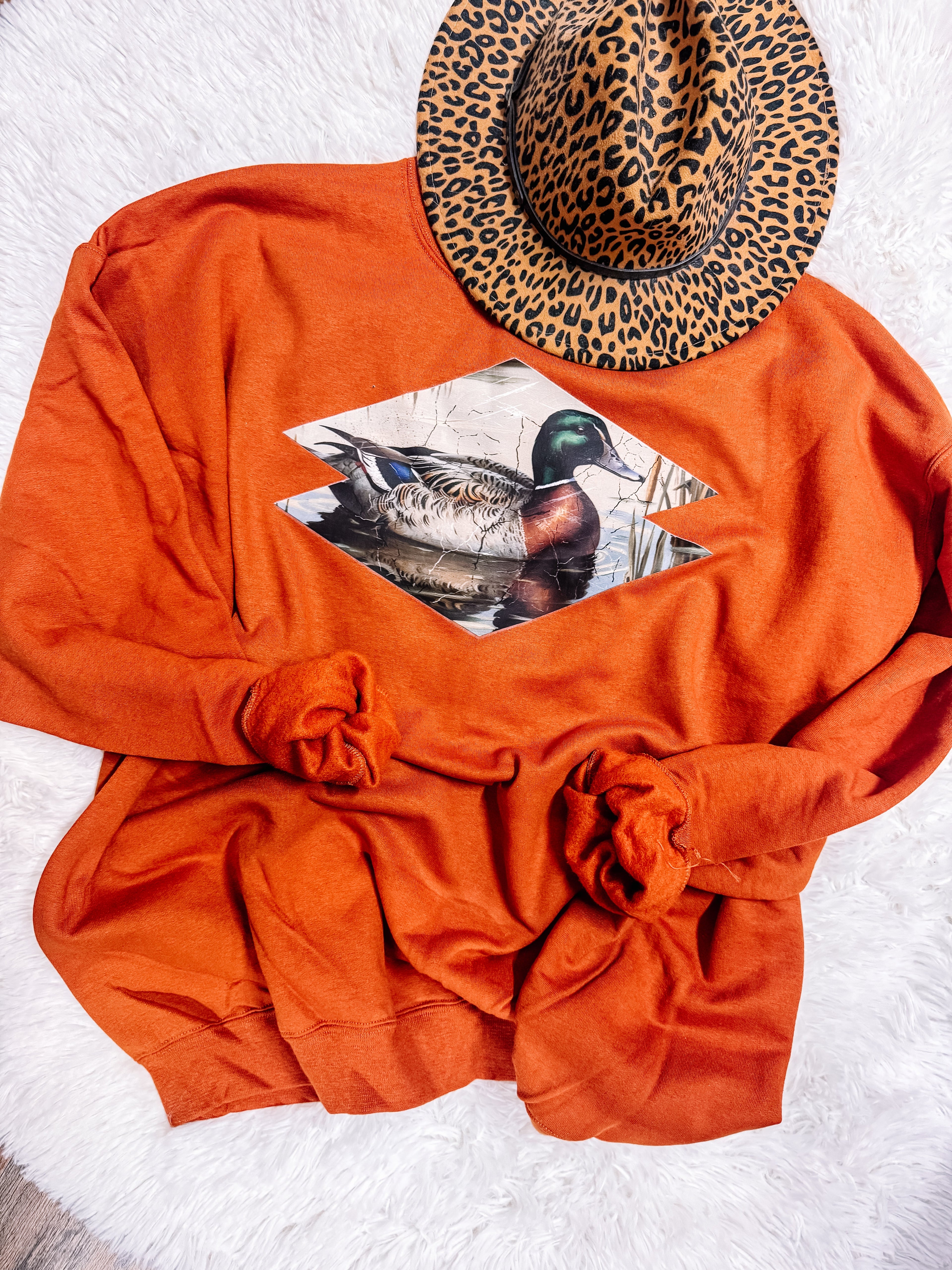 Distressed Mallard Hunting Sweatshirt
