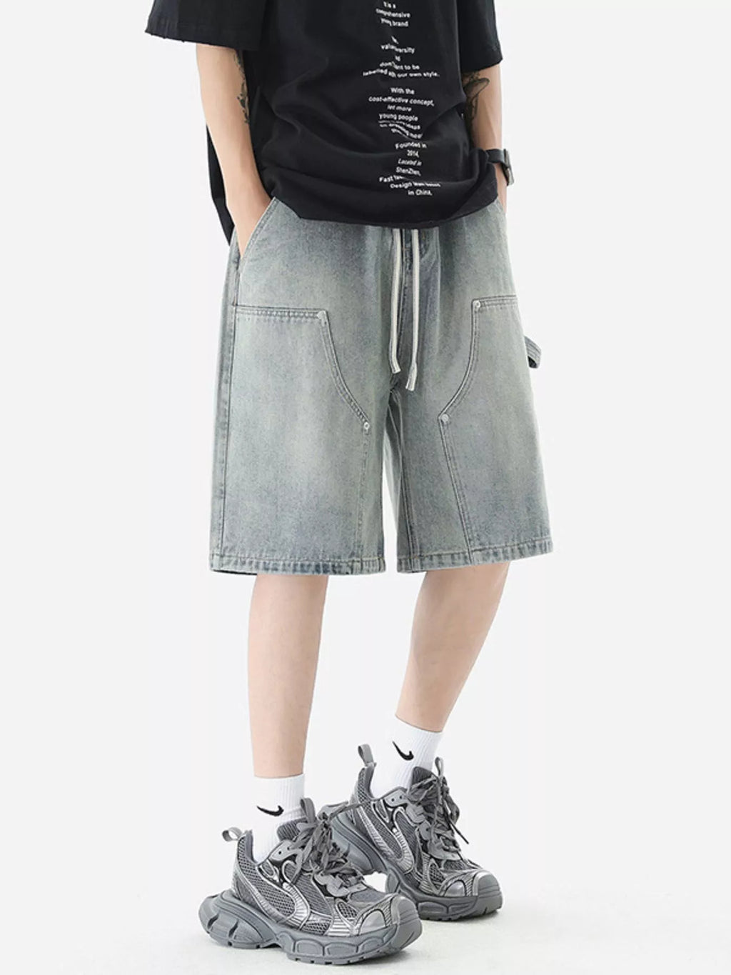 Men's Vintage Wash Denim Shorts