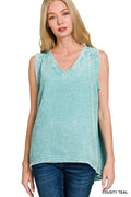 Double Gauze Raw Edge Acid Washed Tank
