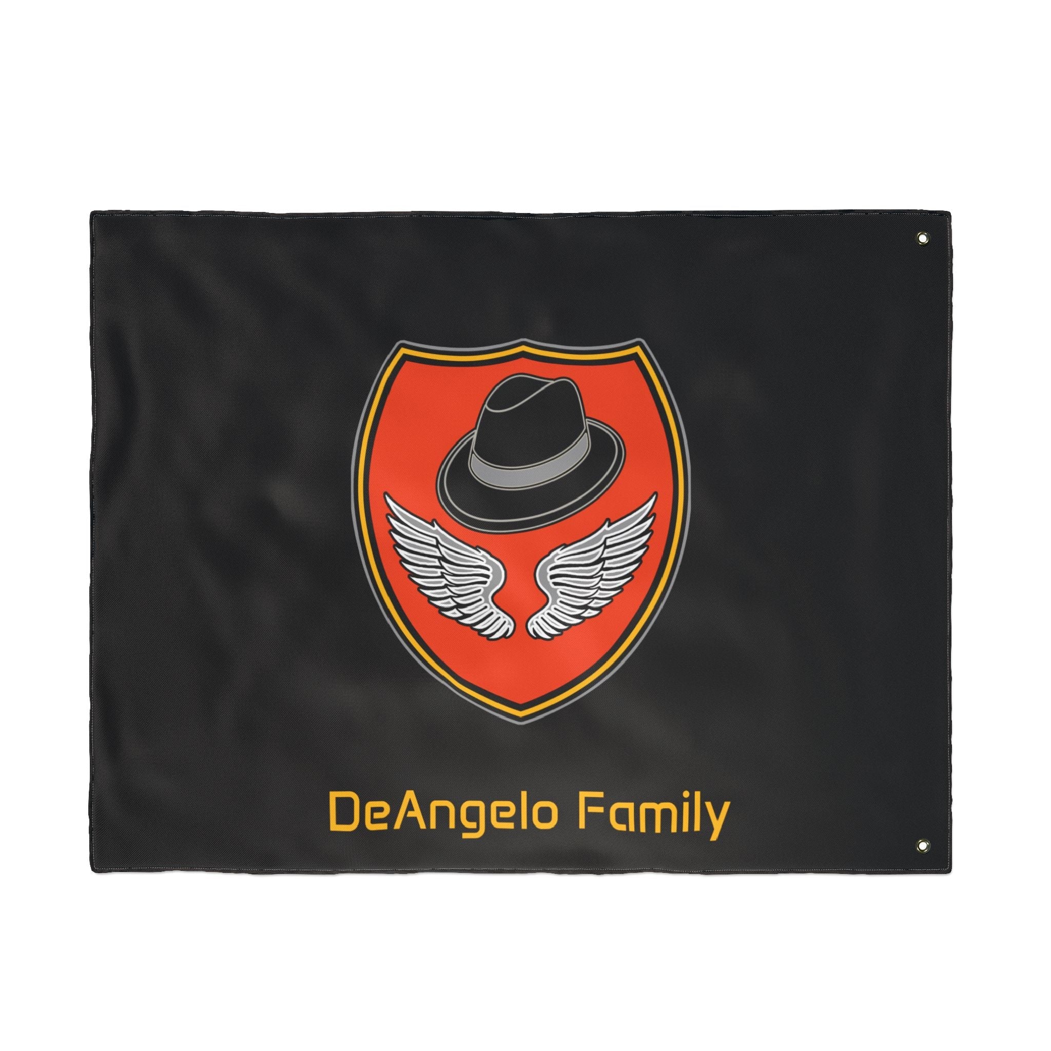 Family Flag — DeAngelo Family Crest Double-Sided Outdoor Banner