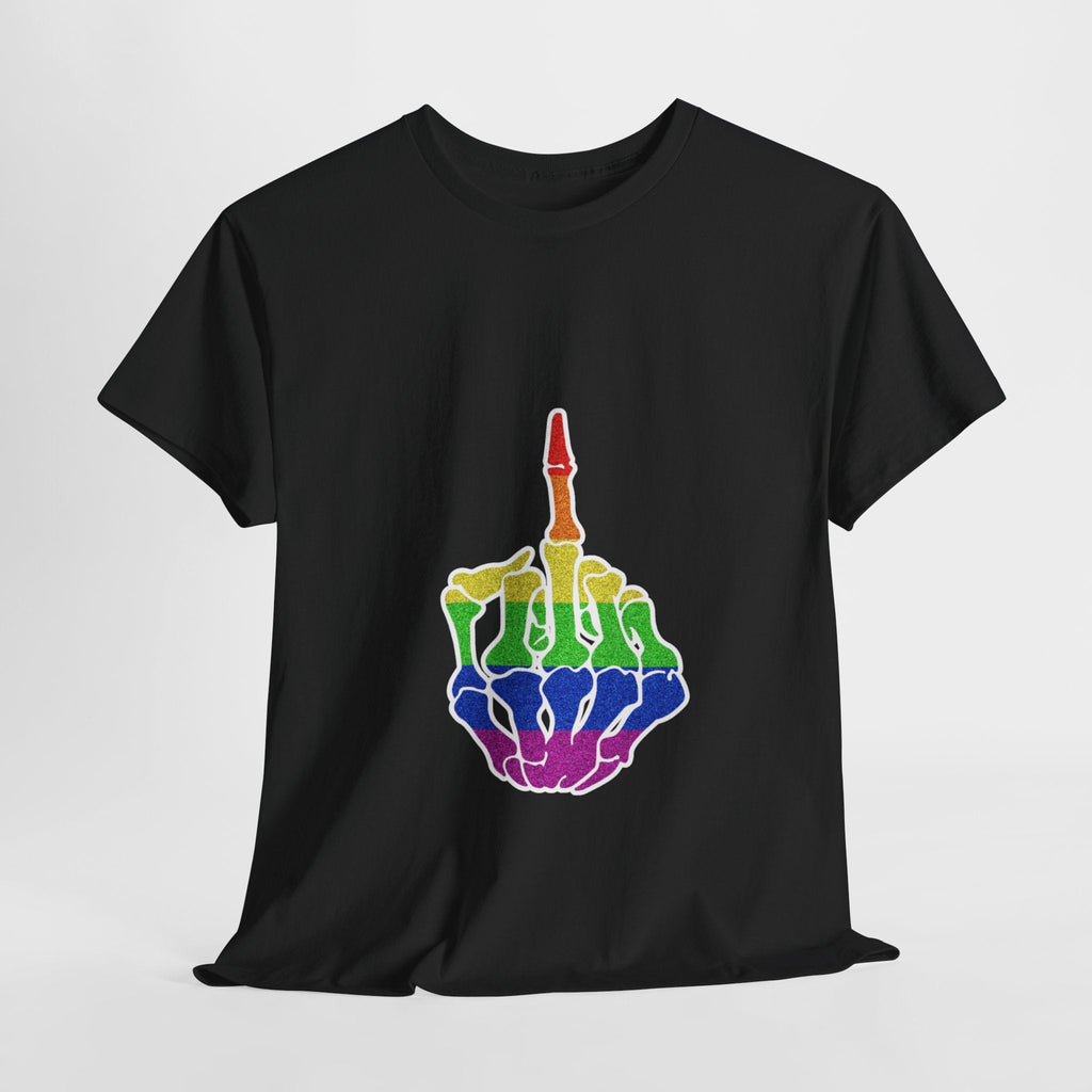 Rainbow Rebellion Skeleton Hand Unisex Cotton Top