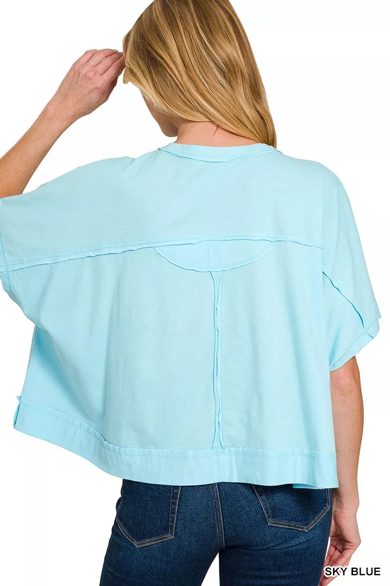 Exposed Seam Boxy Top