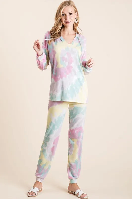 Tie Dye French Terry Casual Pants