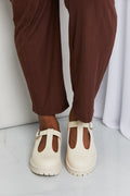 Faux Leather Platform Mary Janes