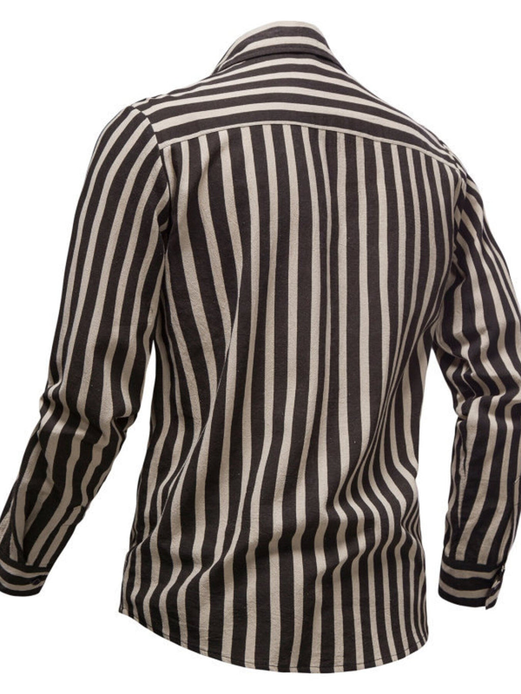 Men's Striped Casual Long Sleeve Shirt