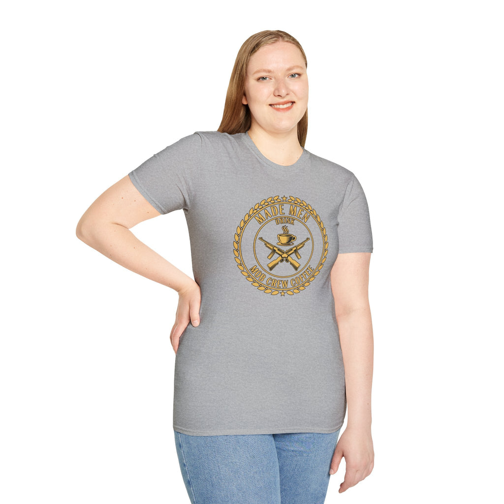 Mob Crew Made Men Drink Mob Crew Coffee T-Shirt - Perfect for Coffee Lovers