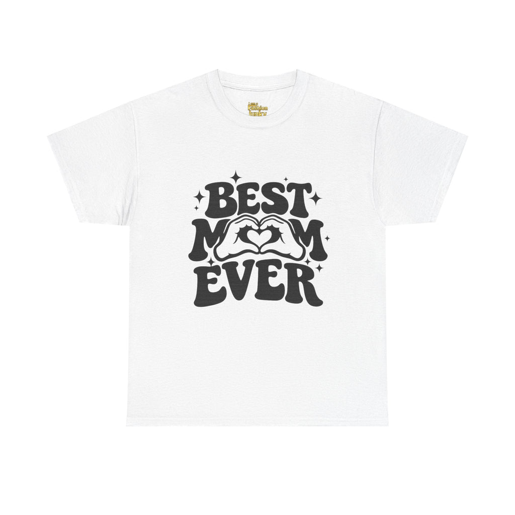 T-Shirt — "Best Mom Ever" Retro Heart Graphic | Mother’s Day Gift Tee