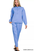 I am a Fashion Junky Scuba Half Zip Pullover and Jogger Set
