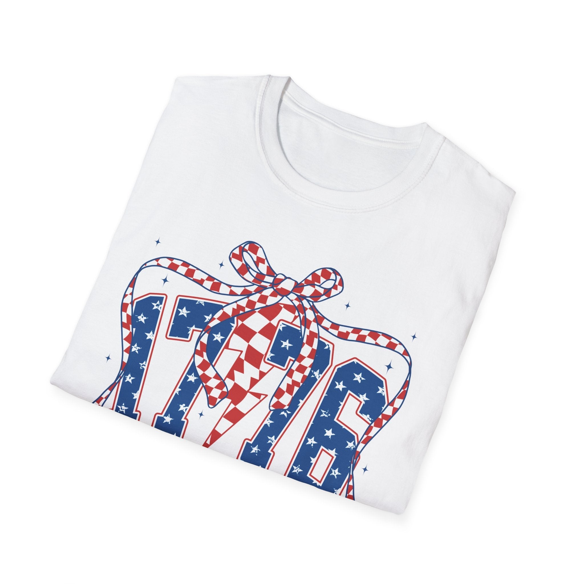 1776 Patriotic Bow Tee | Vintage Americana Graphic Tee XS–5XL | 250th Anniversary