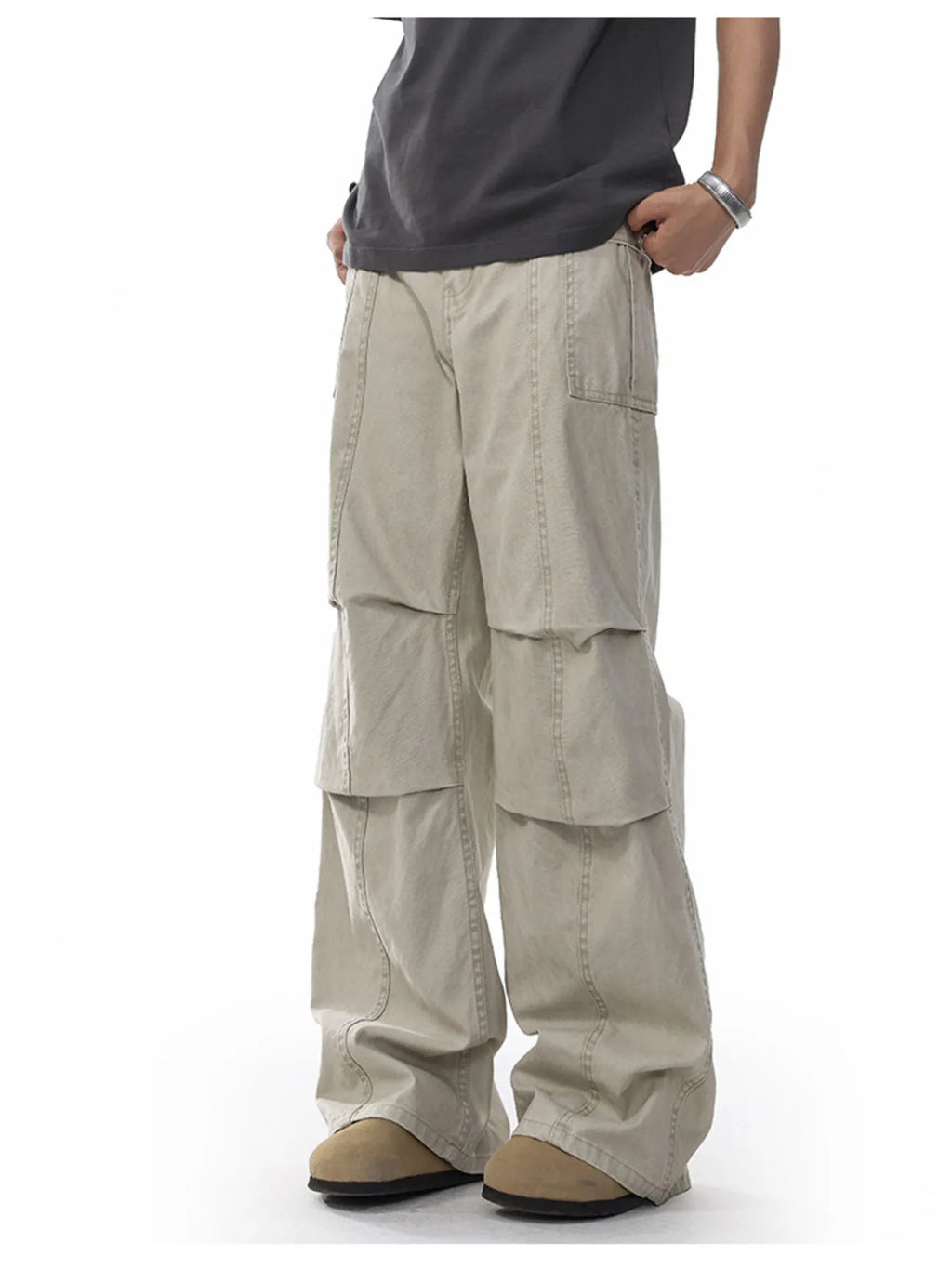 Men's Cargo Wide Leg Pants