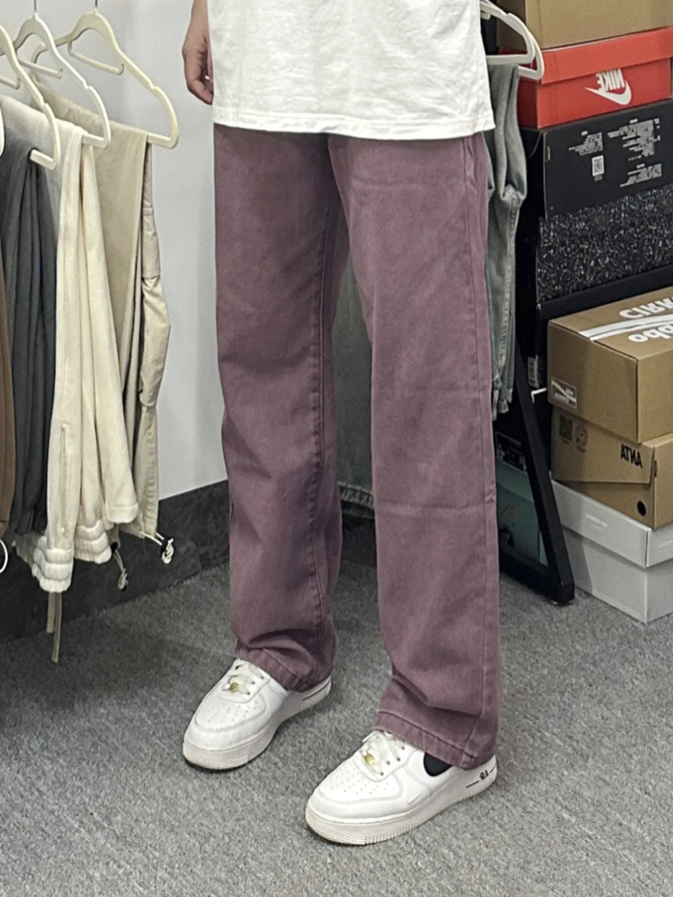 Men's Full Size Wash Loose Fit Jeans Plus Size
