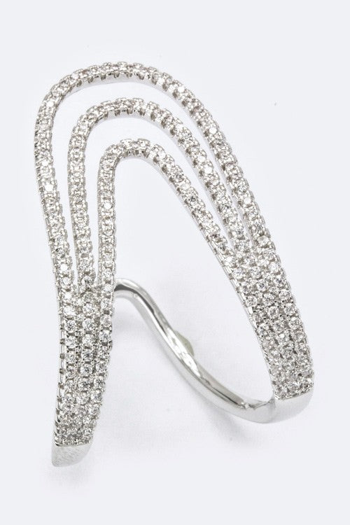 Layered CZ Iconic Arch Ring – Stylish Statement Jewelry