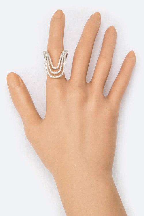 Layered CZ Iconic Arch Ring – Stylish Statement Jewelry