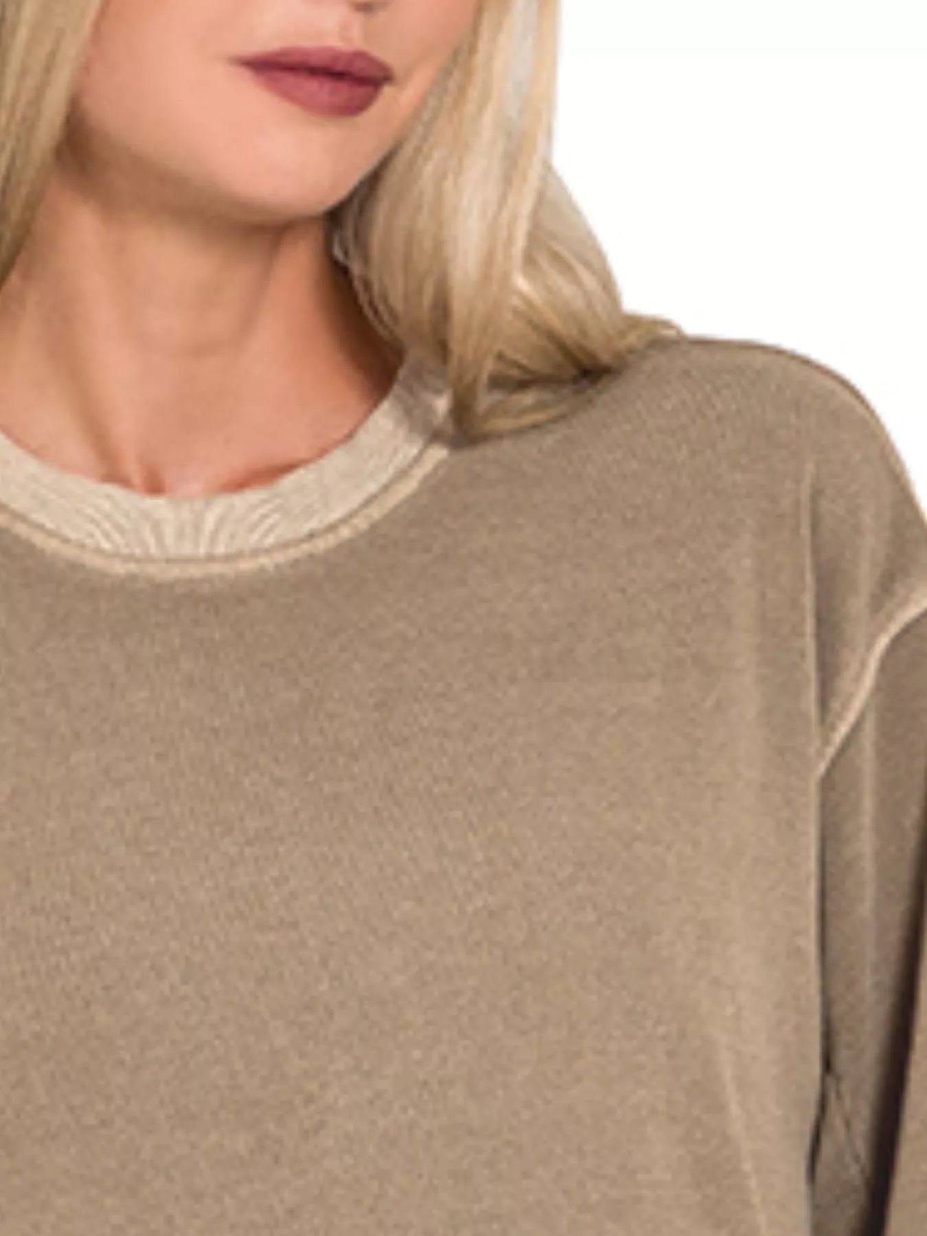 Soft Fleece Pigment Dye Sweatshirts Dress