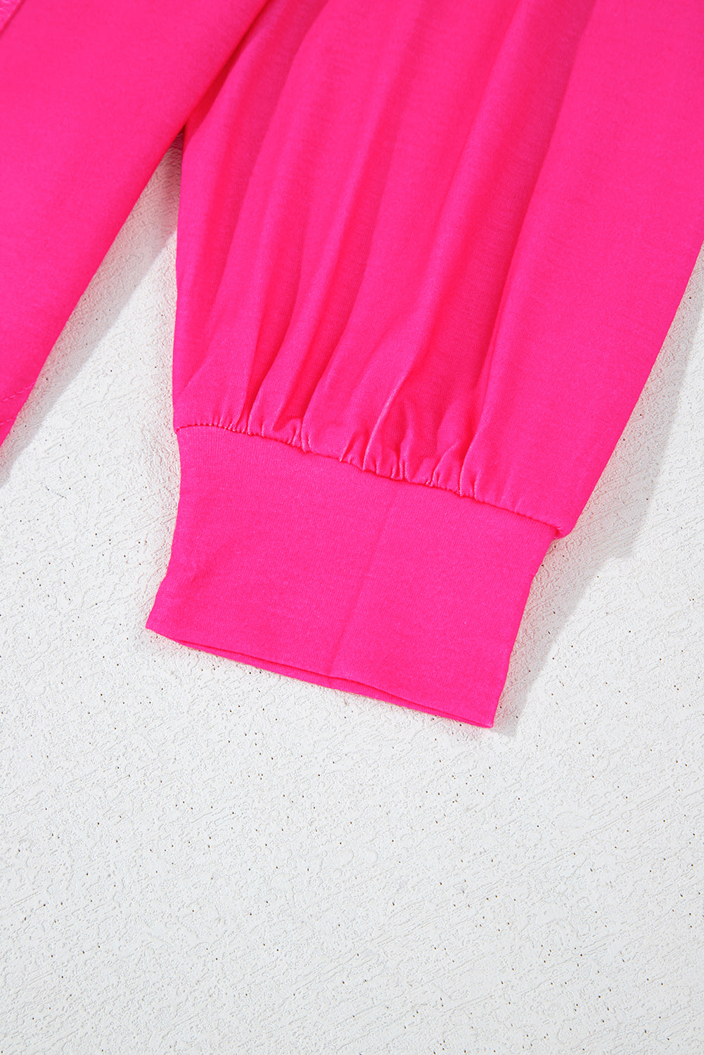 Light Blue Colorblock Drop Sleeve Round Neck Top