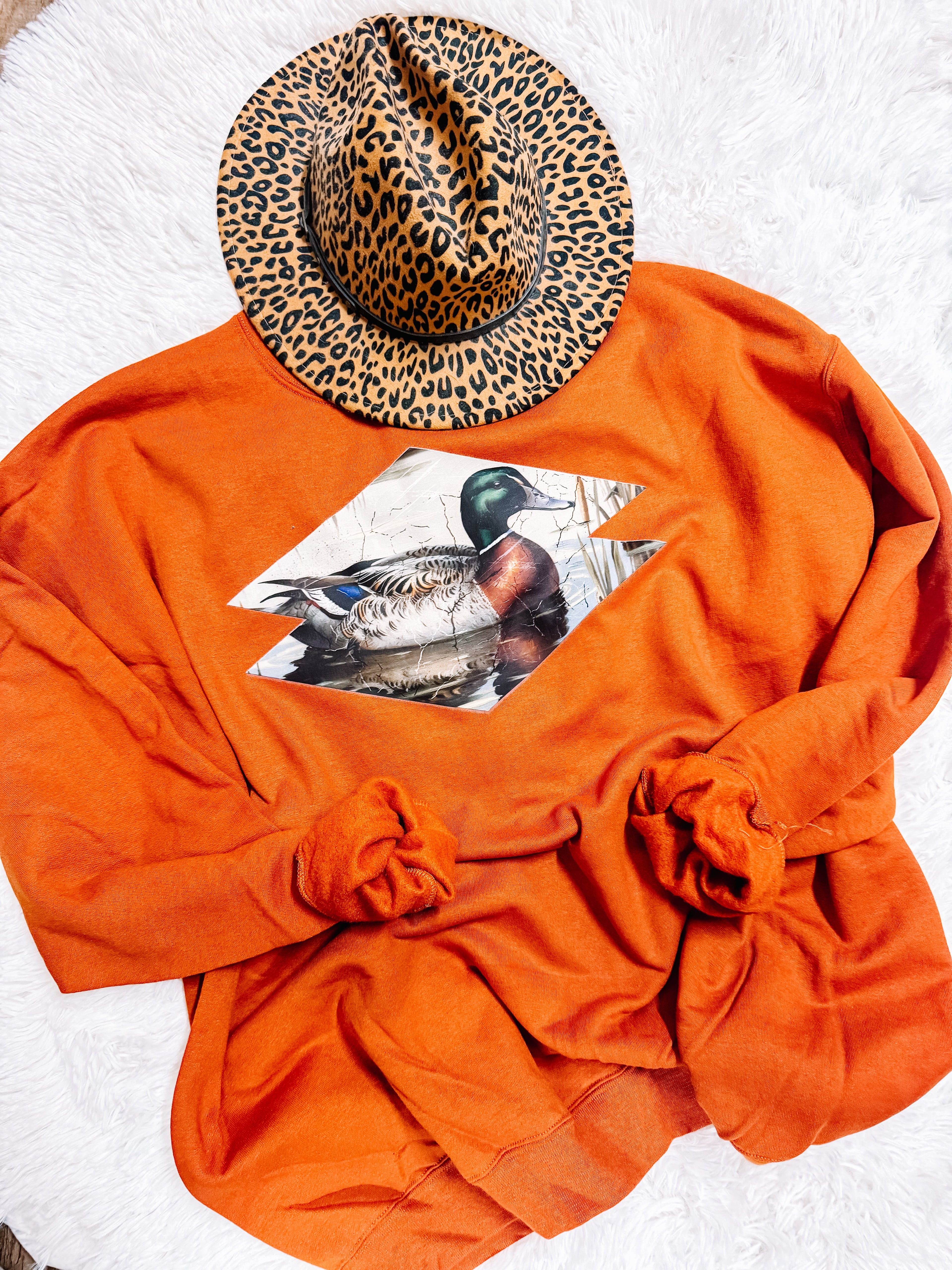 Distressed Mallard Hunting Sweatshirt