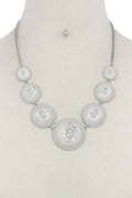 Lion Head Circle Linked Necklace