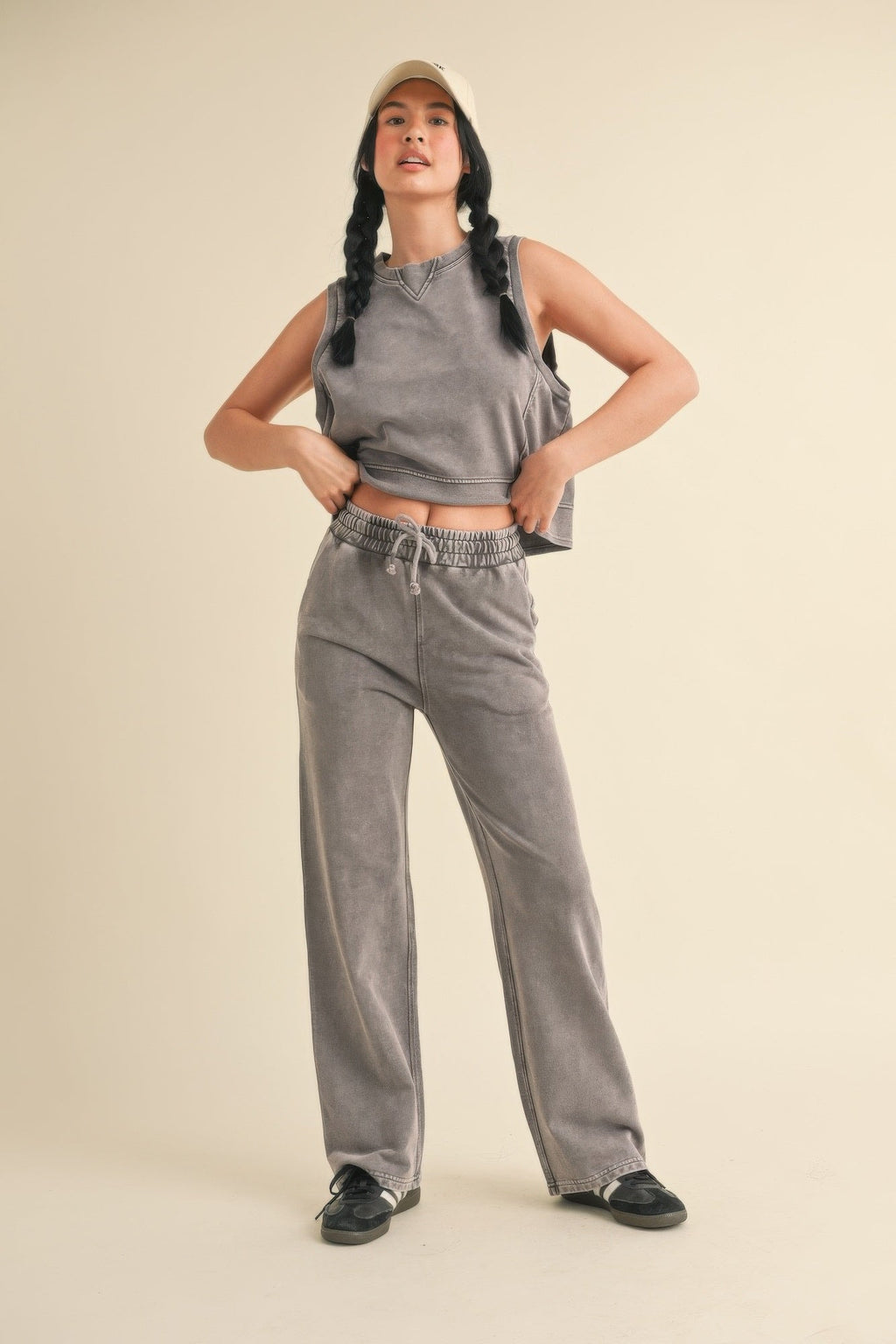 Mineral Wash Sleeveless Top