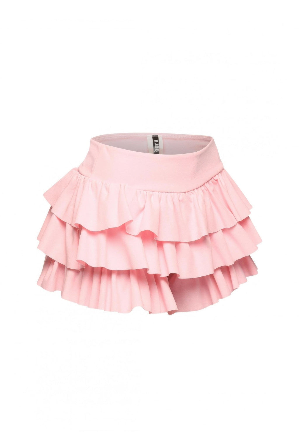 Plus Size Solid Ruffled Shorts