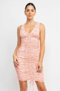 Ditsy Floral Ruching Dress