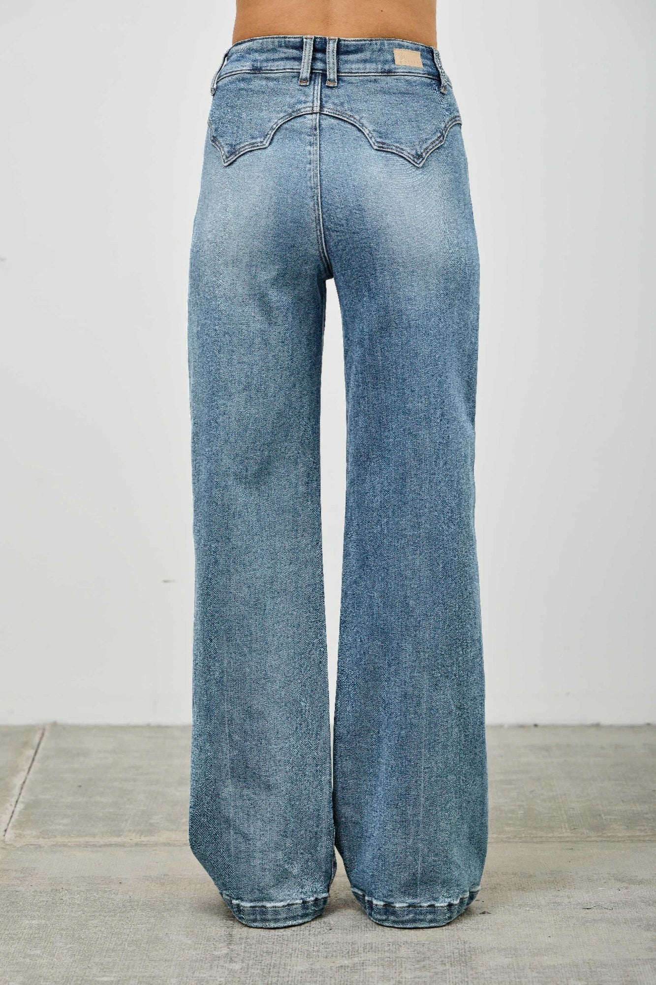 High Rise Double Pocket Wide Leg