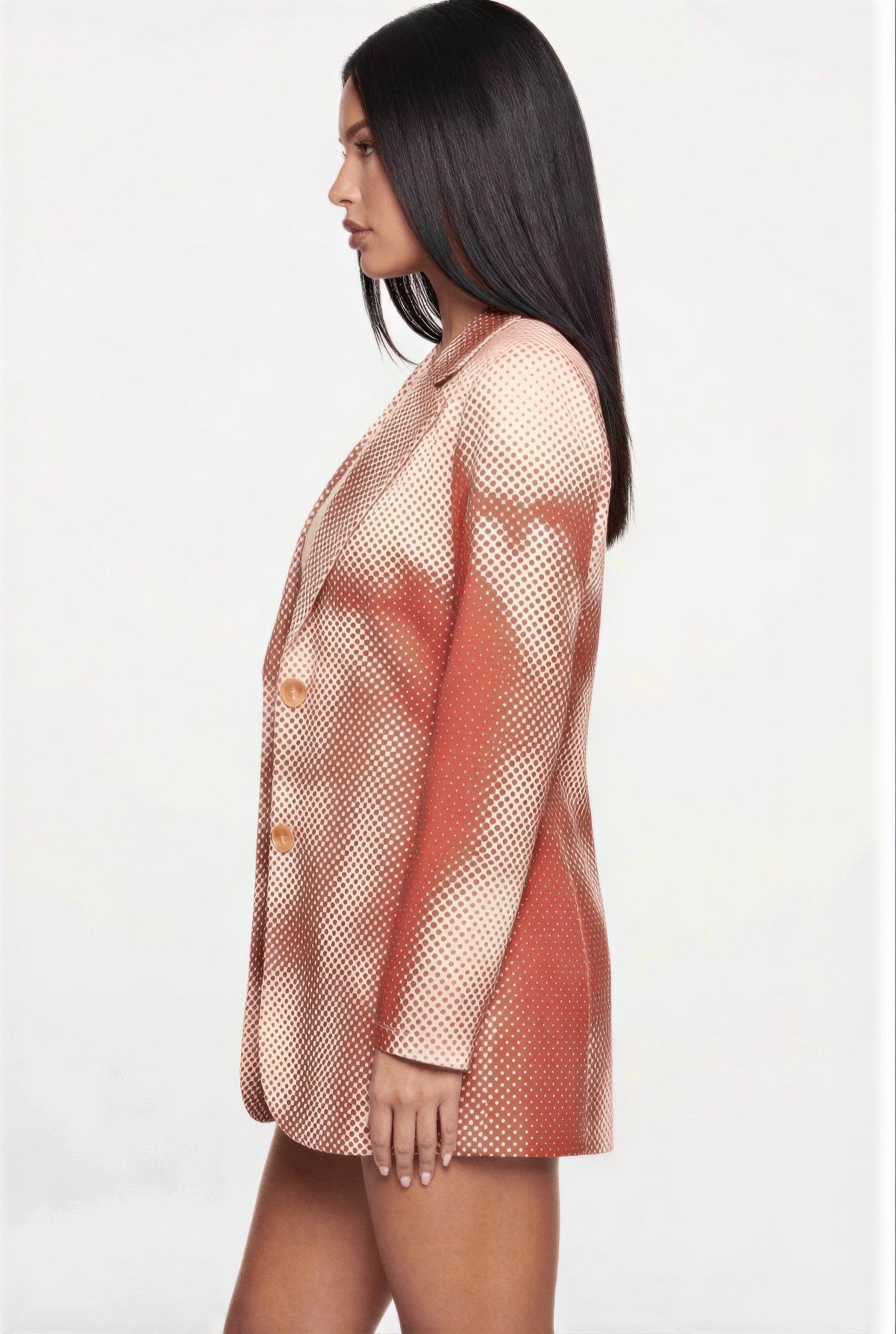 Notched Collar Mini Dress Blazer