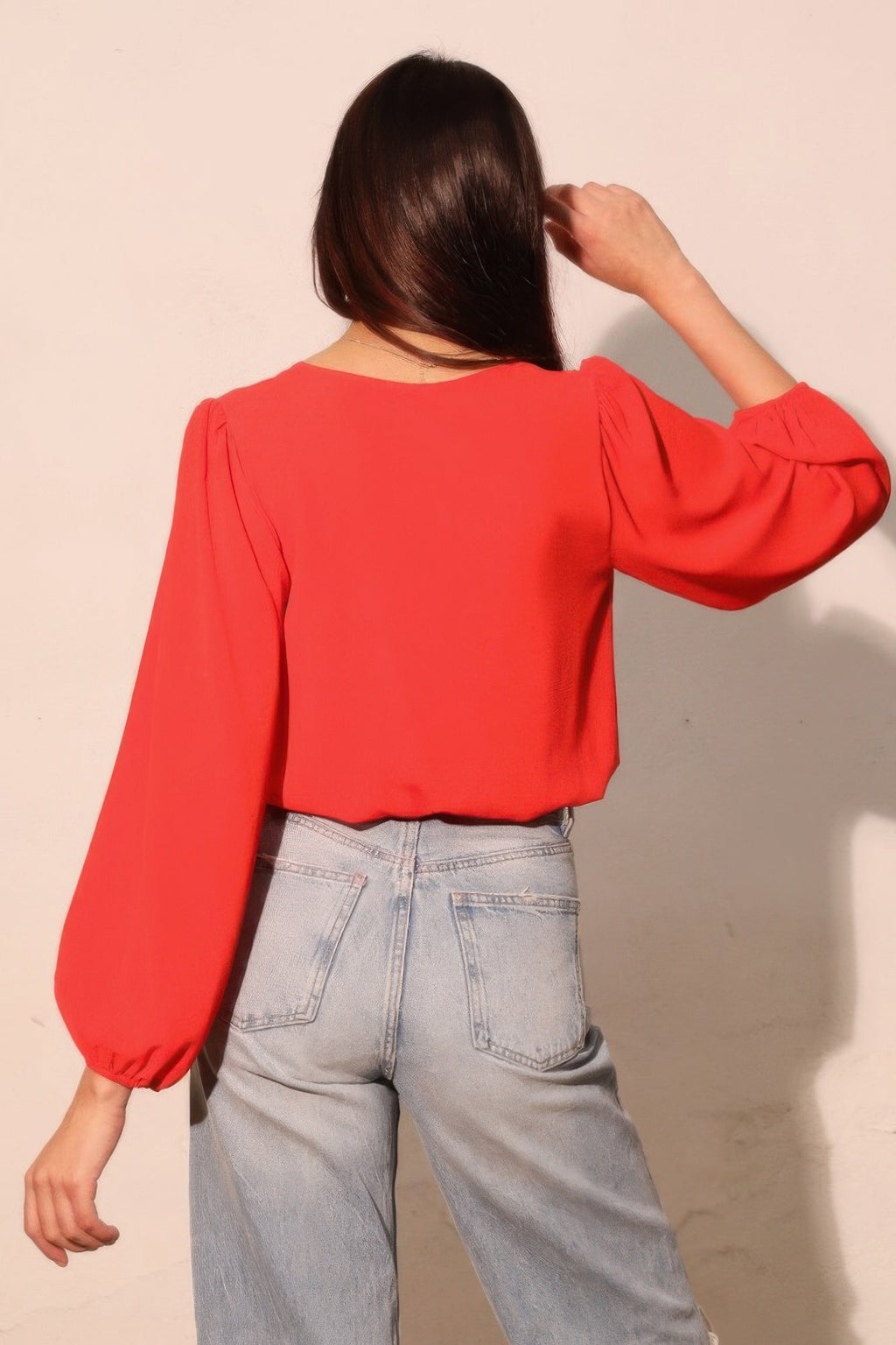 Textured Solid Long Sleeve Crop Top
