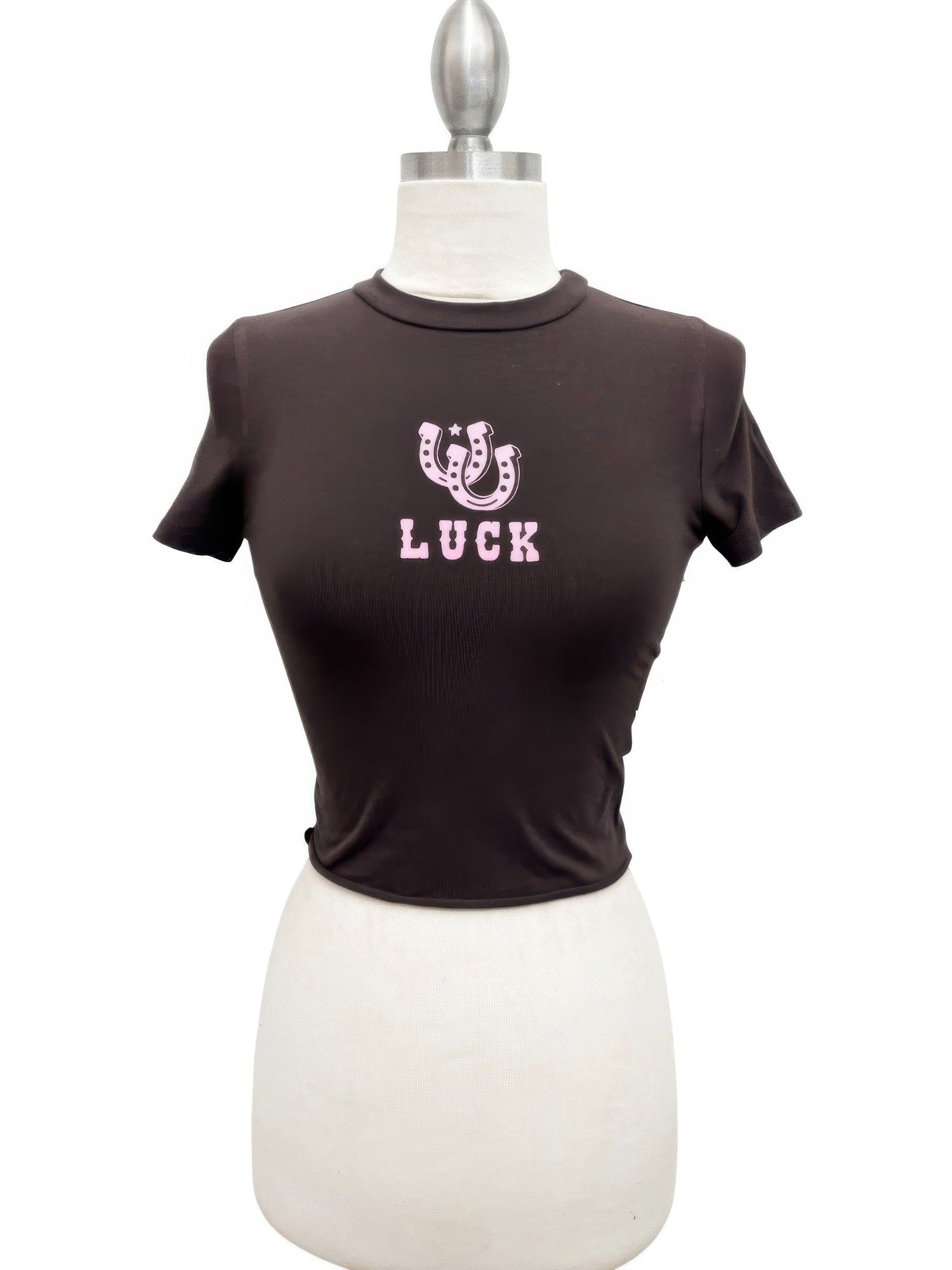 Lucky Horseshoe Graphic Cropped Tee