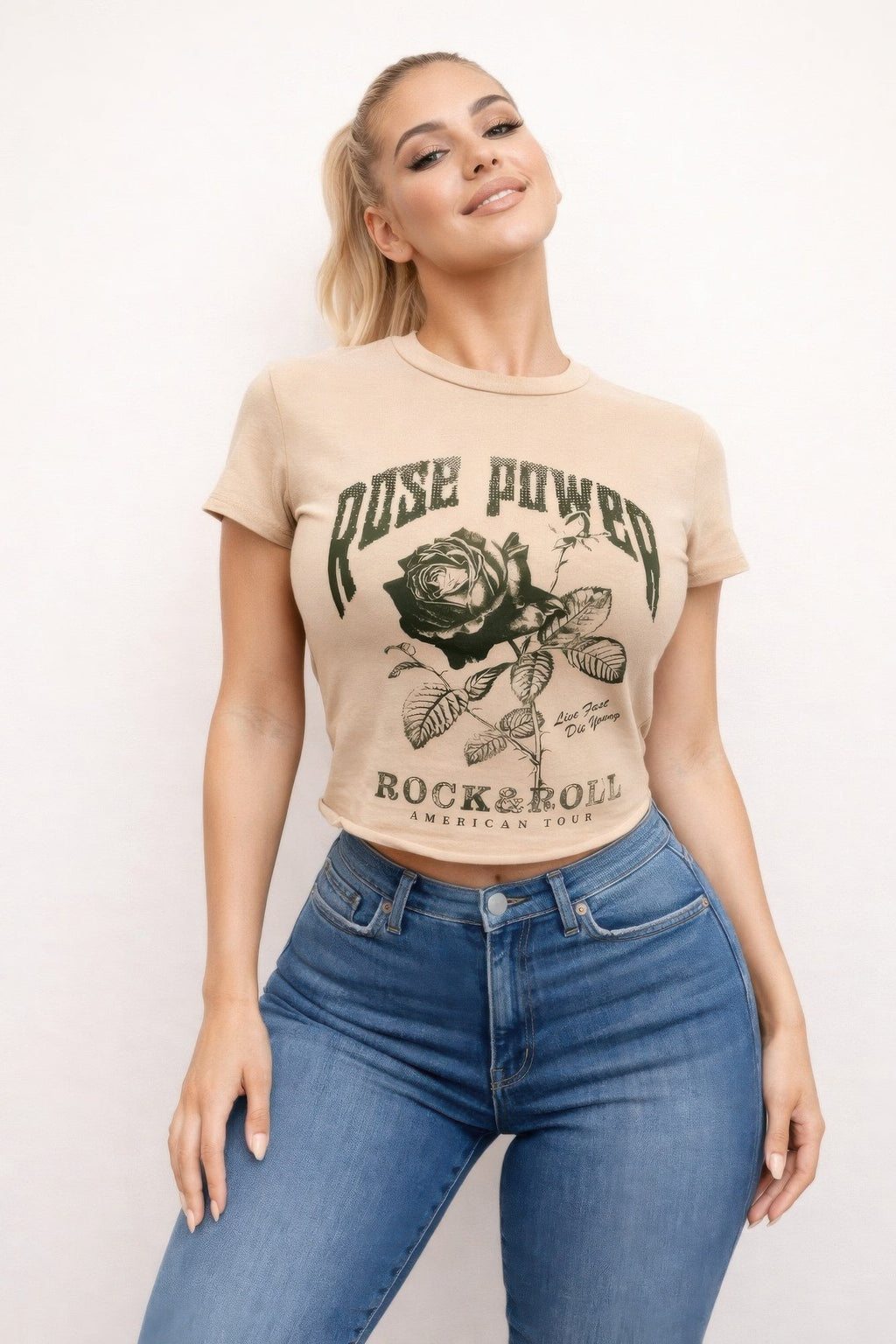 Rose Power Graphic Tee