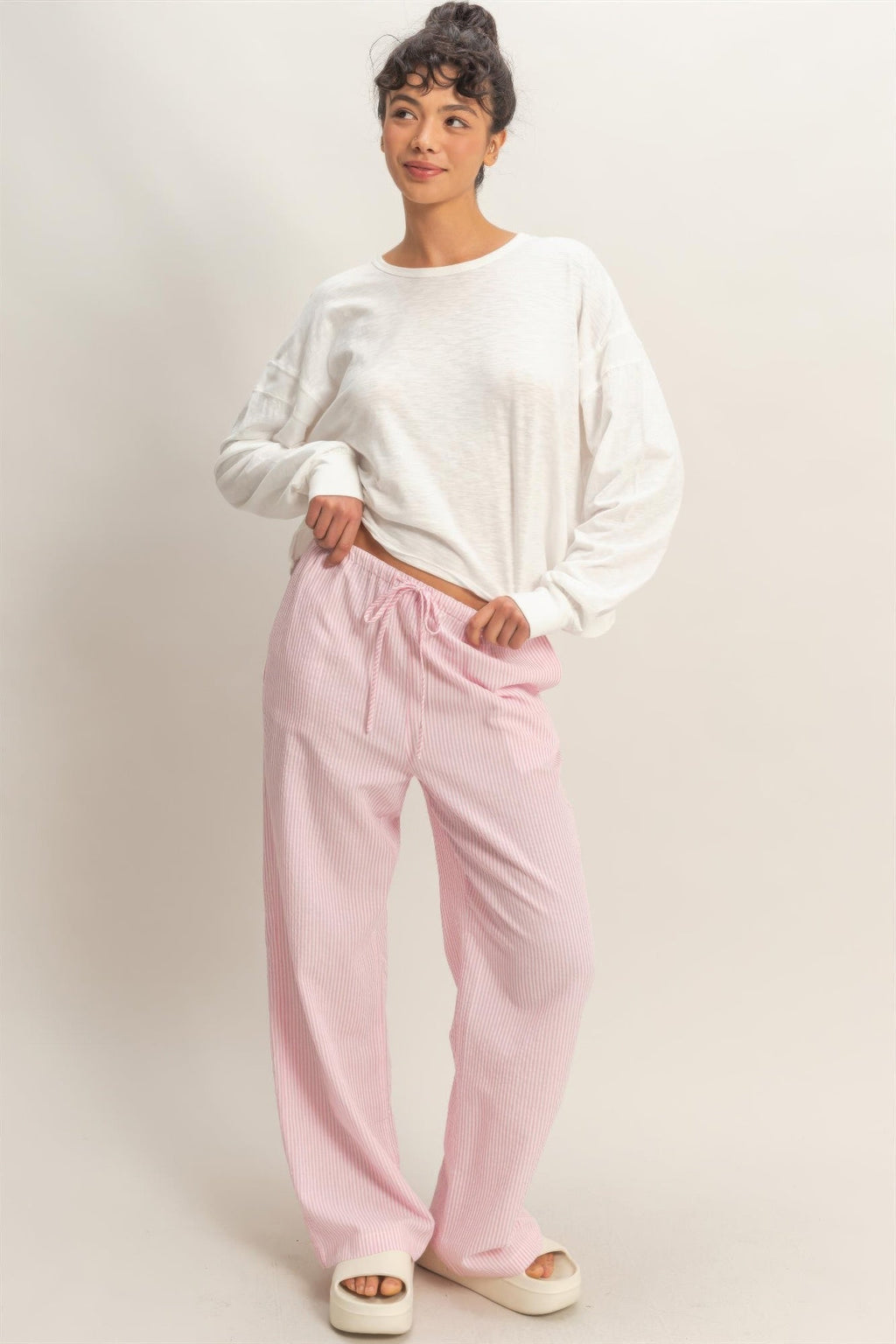 Cross Detail Open Back Long-sleeve Top