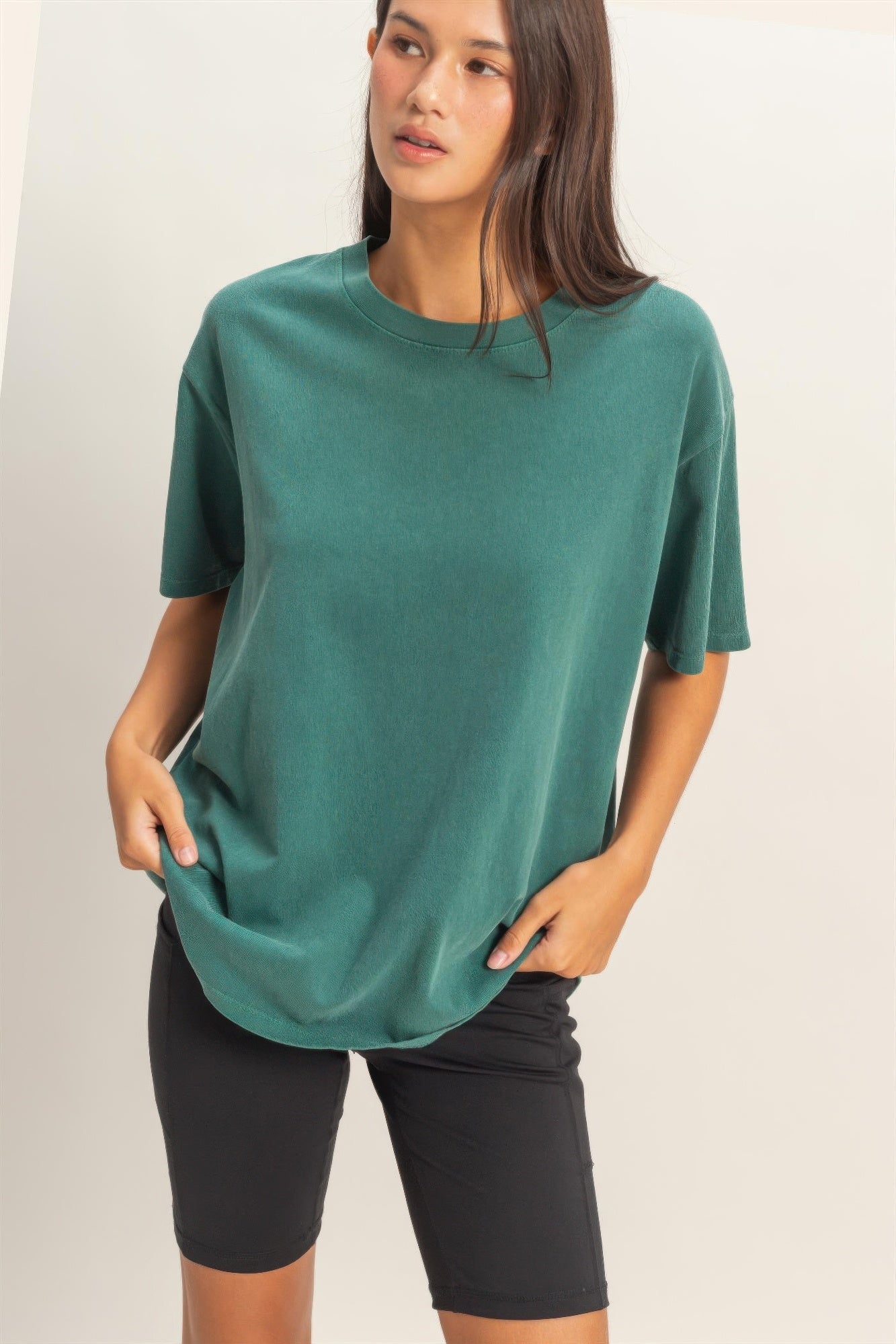 Pigment Dyed Crew Neck T-shirt
