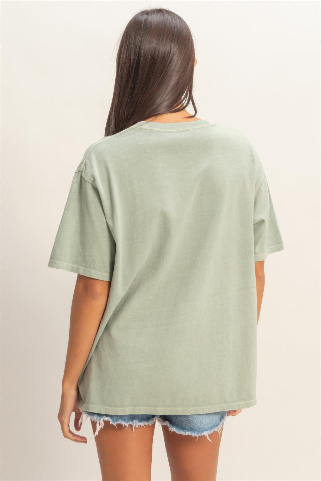Pigment Dyed Crew Neck T-shirt