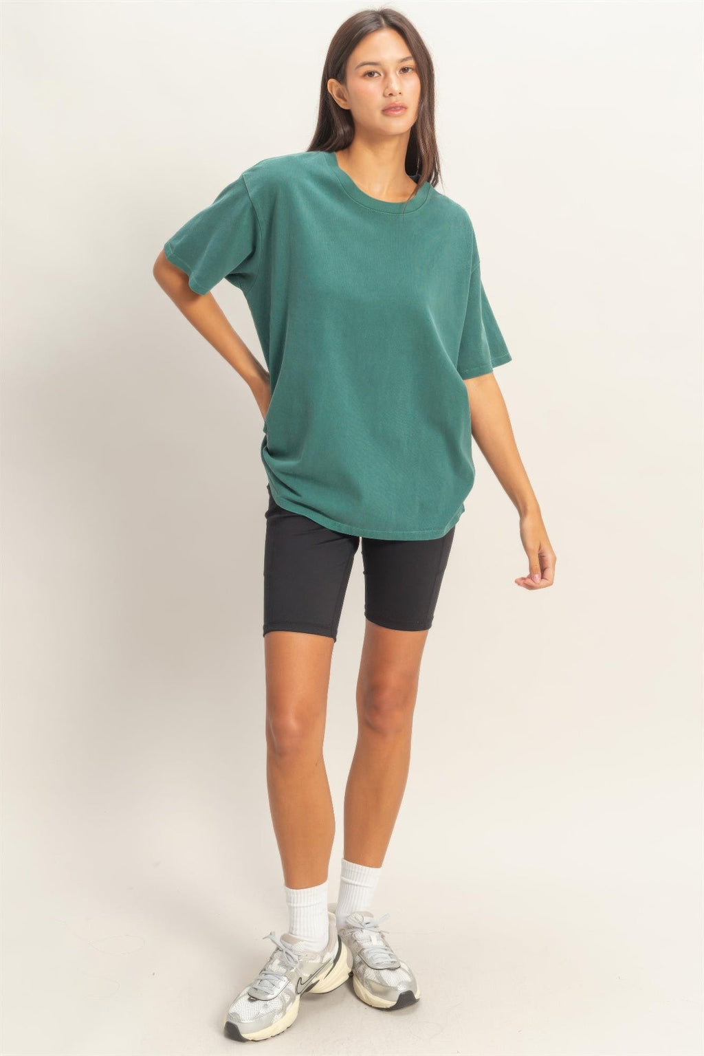 Pigment Dyed Crew Neck T-shirt