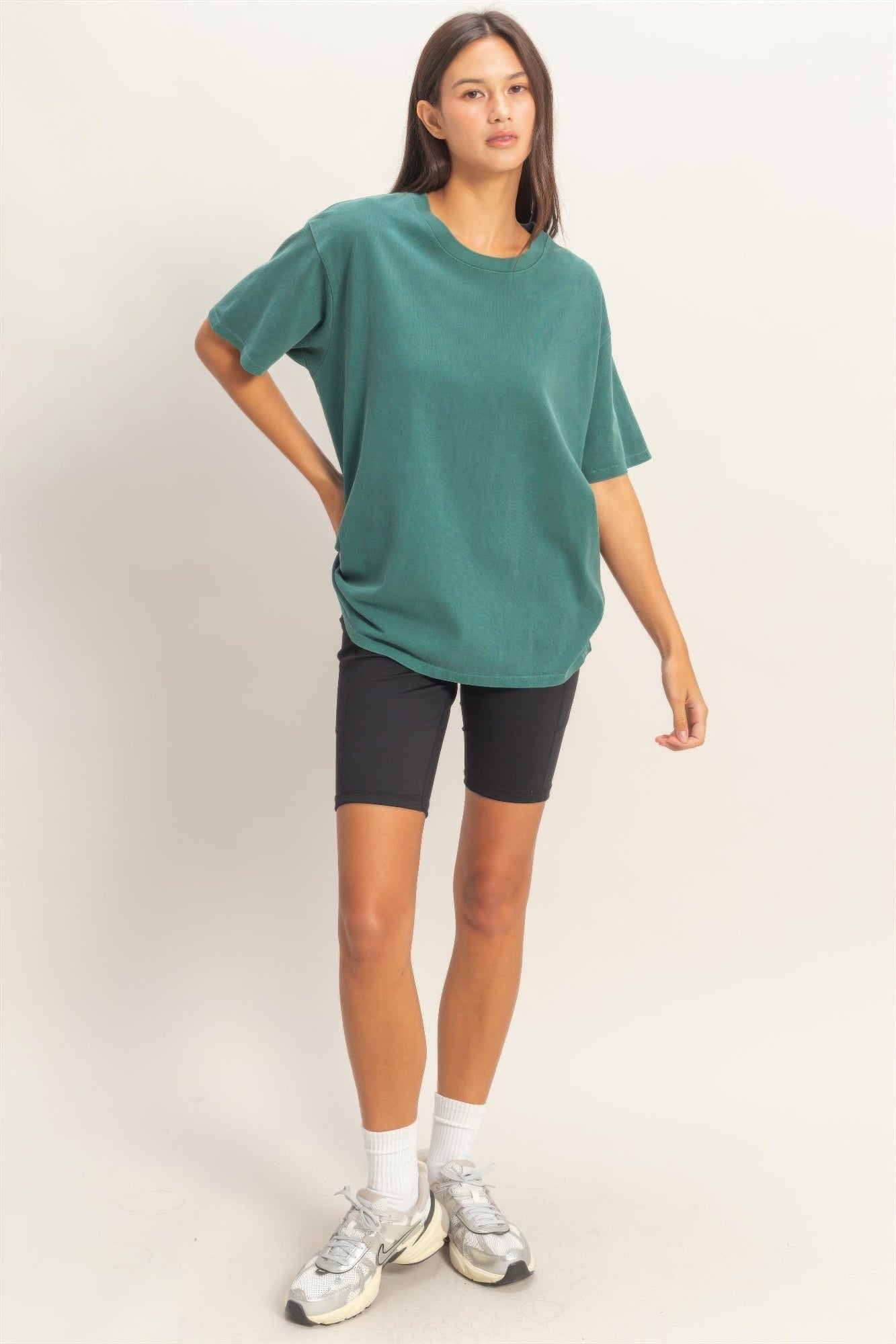 Pigment Dyed Crew Neck T-shirt