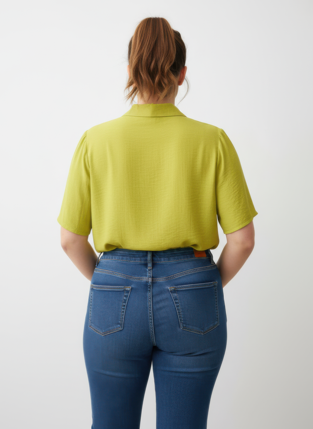 Zip Pocket Collared Knit Tunic Top