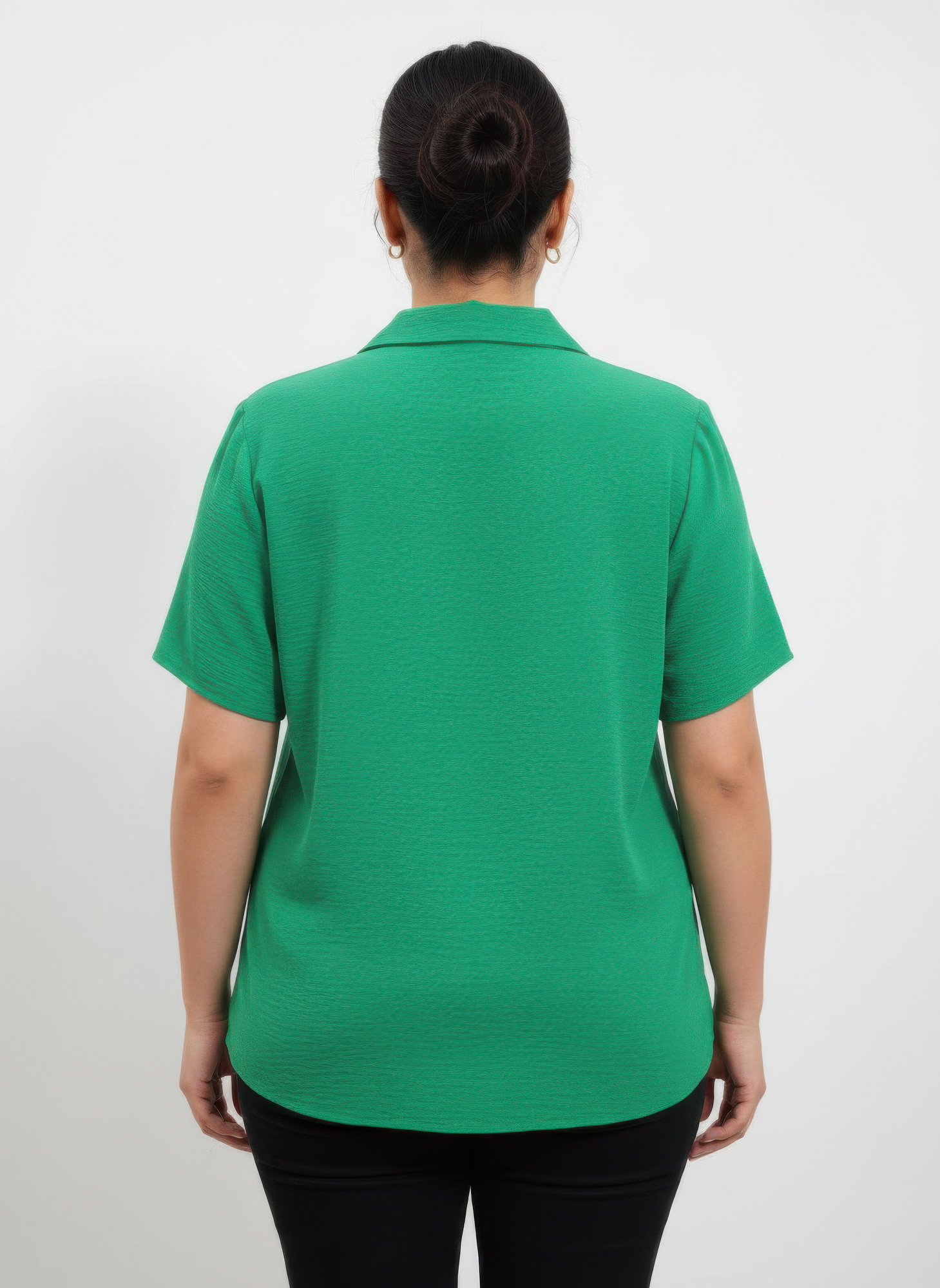 Zip Pocket Collared Knit Tunic Top
