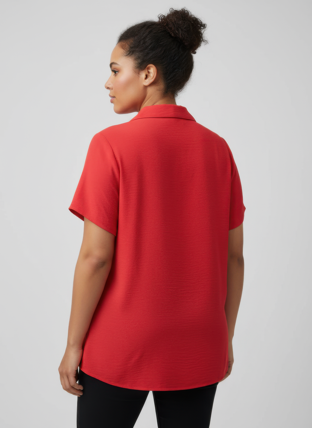 Zip-front Collared Utility Knit Top