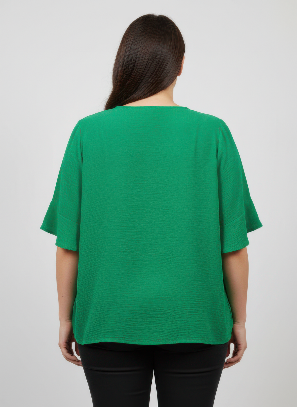 Textured Ruffle Sleeve Short Sleeve Top