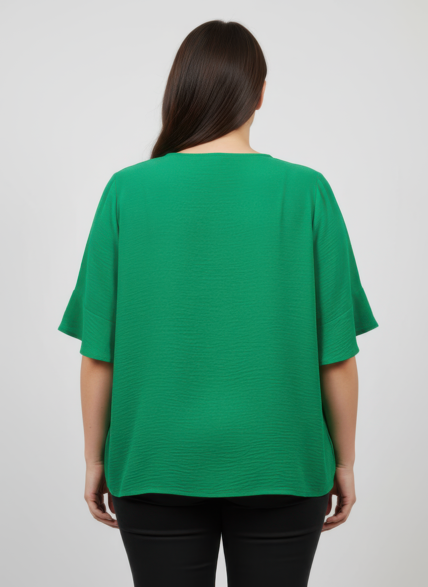 Textured Ruffle Sleeve Short Sleeve Top