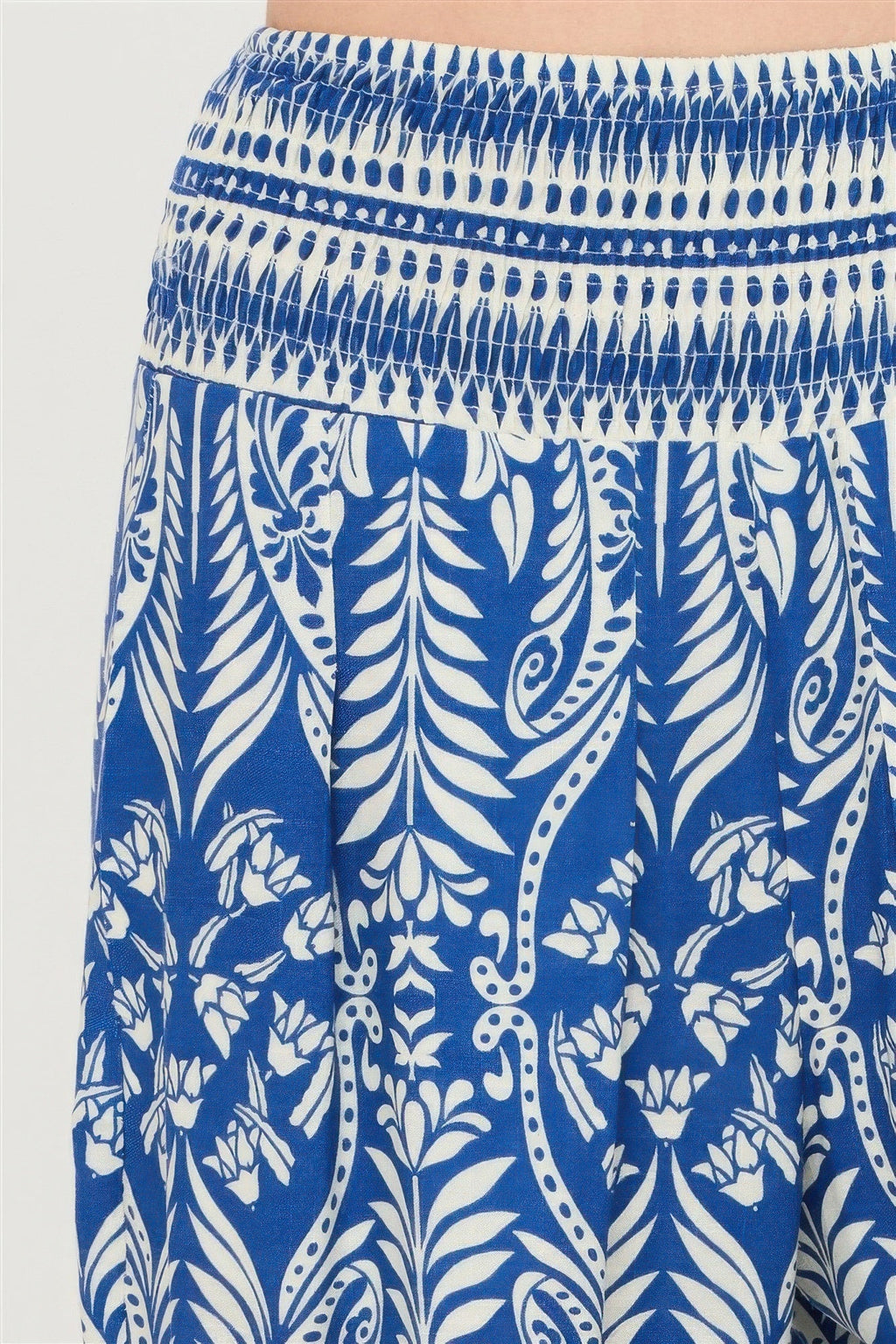 Smocked Waist Floral Pants
