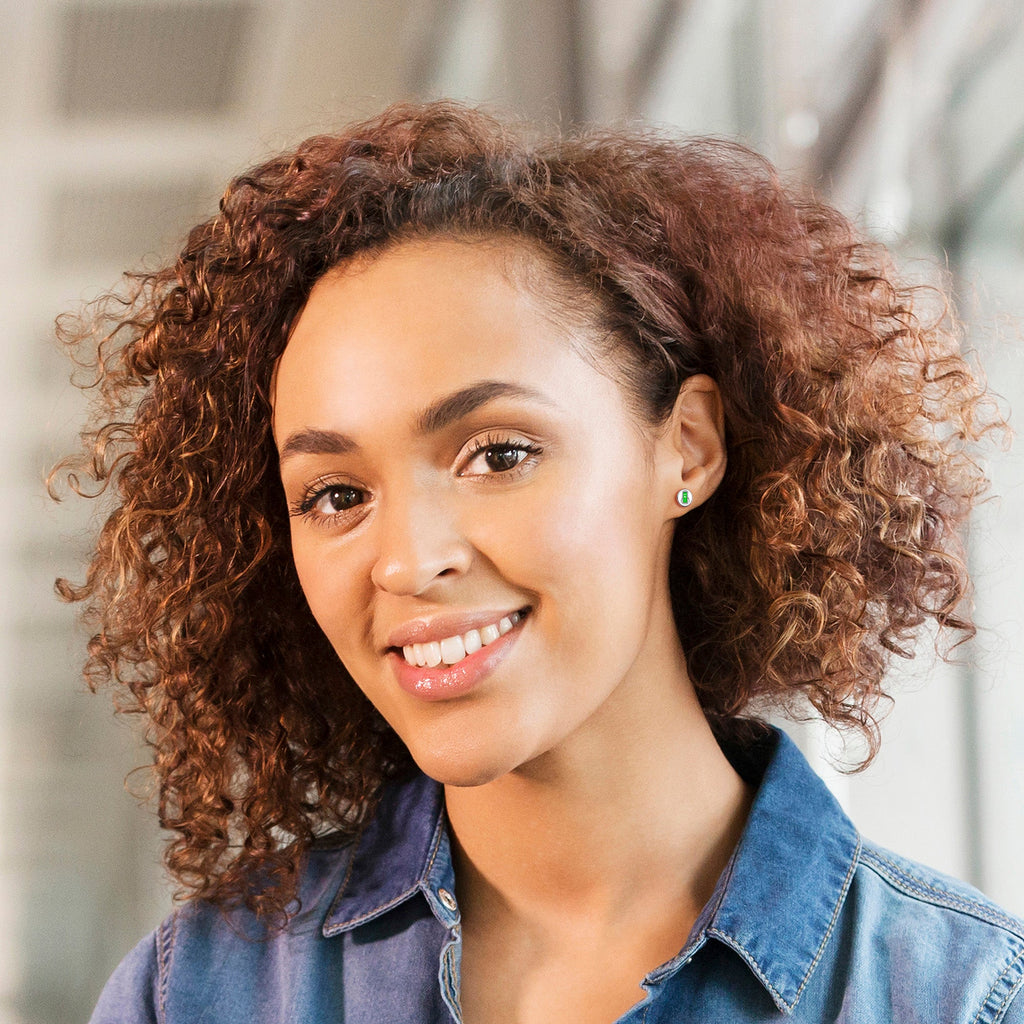 Battery Full Stud Earrings by Onyx O