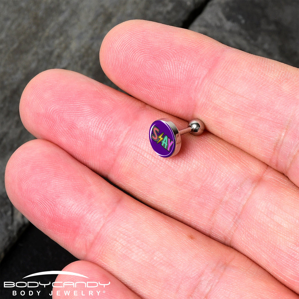 16G 1/4 Colorful Lighting SLAY Tragus Cartilage Earring by Onyx O