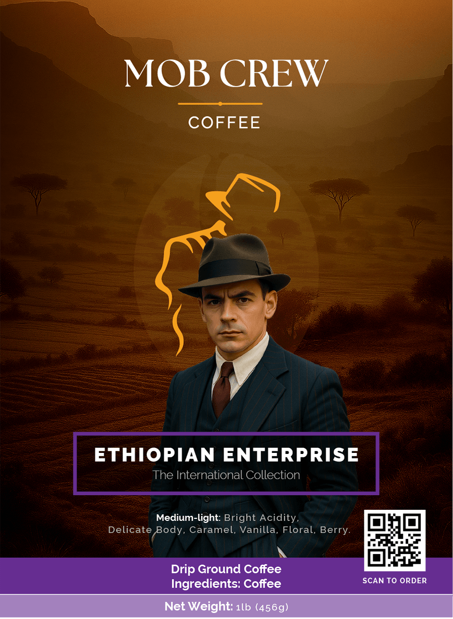 Ethiopian Enterprise Medium Light Roast Coffee: 1lb Unveiling a Symphony of Bright Flavors