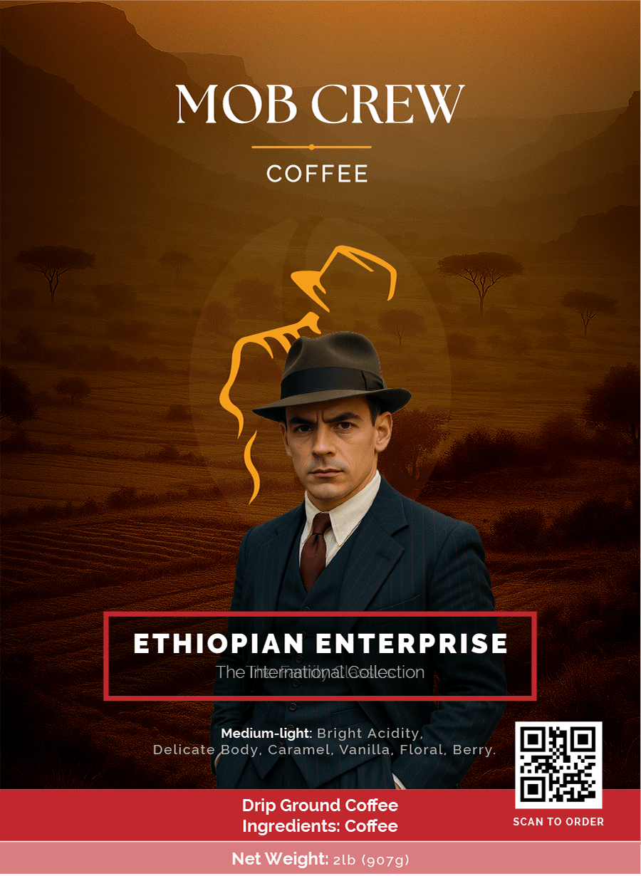 Ethiopian Enterprise Medium Light Roast Coffee - Premium Single Origin 2lb