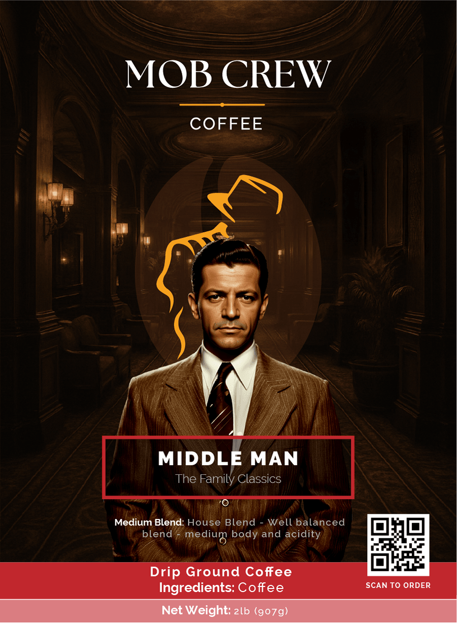 Middle Man Coffee 2lb  Medium Roast Coffee Signature House Blend by Mob Crew Coffee