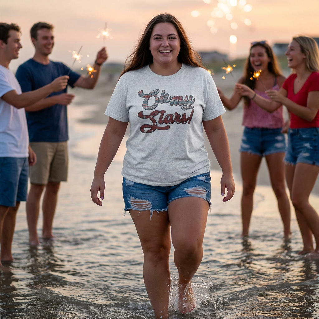 Oh My Stars! Patriotic Americana Tee